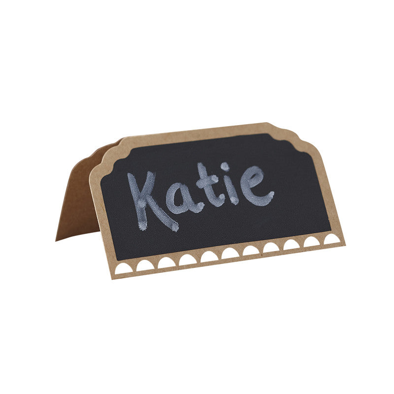 Placecards: Kraft Chalkboard